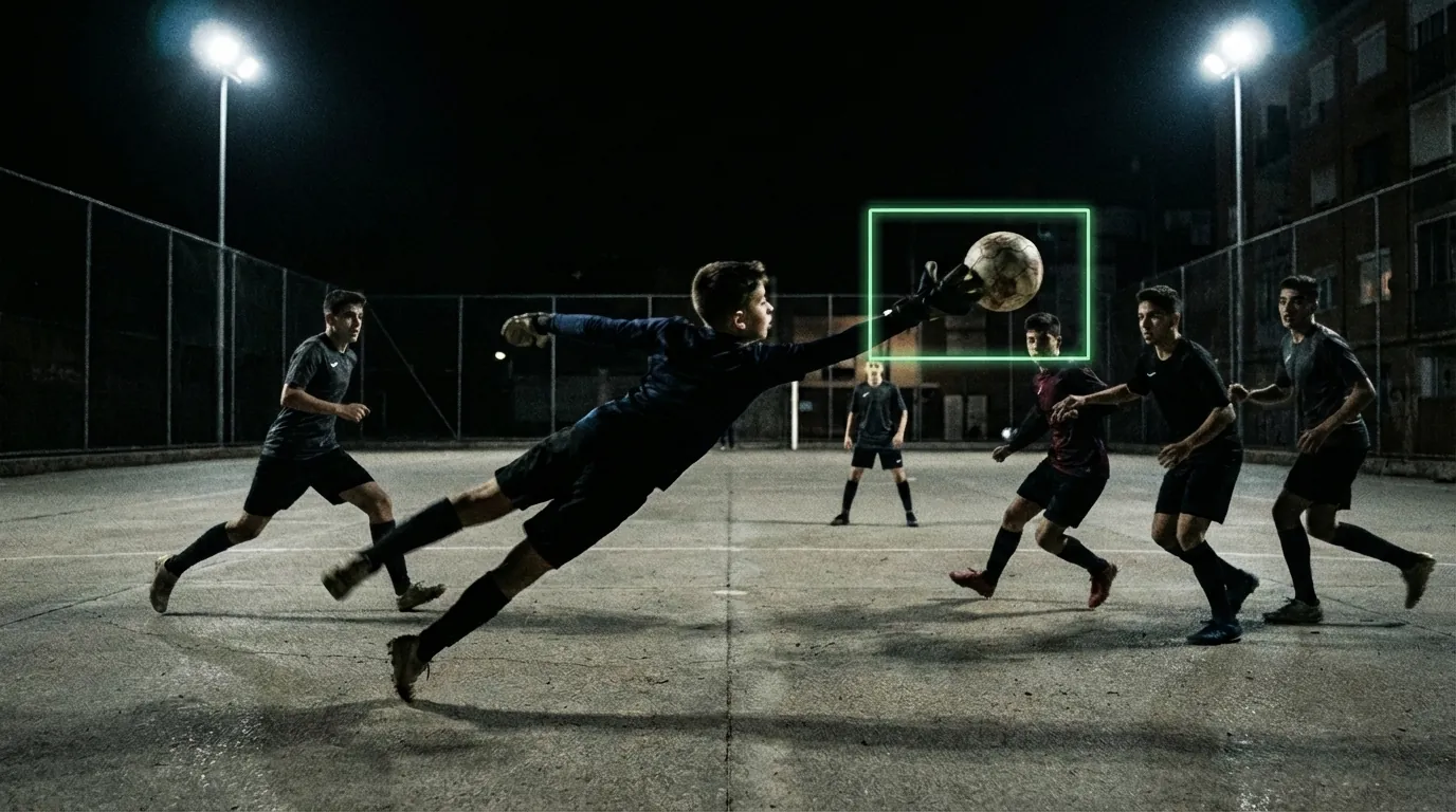 AI detecting a goalkeeper save